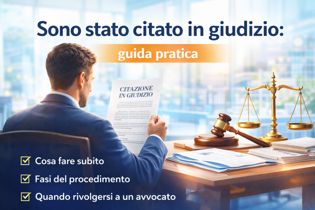 sono stato citato in giudizio